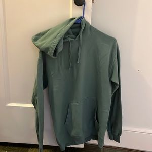 green hoodie